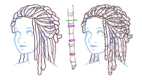 how to draw an afro|locs hairstyles drawing.